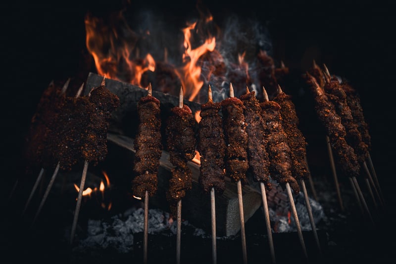 Grilling delicious food